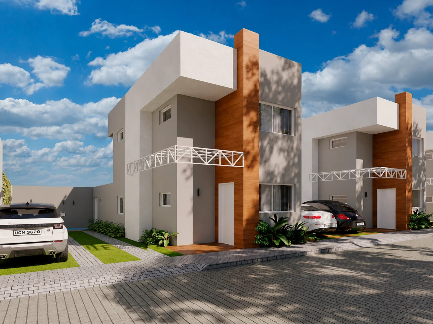 Fachada Tipo 1 — 3 quartos, 2 suítes — área total 169m² — Paradise Way Residence
